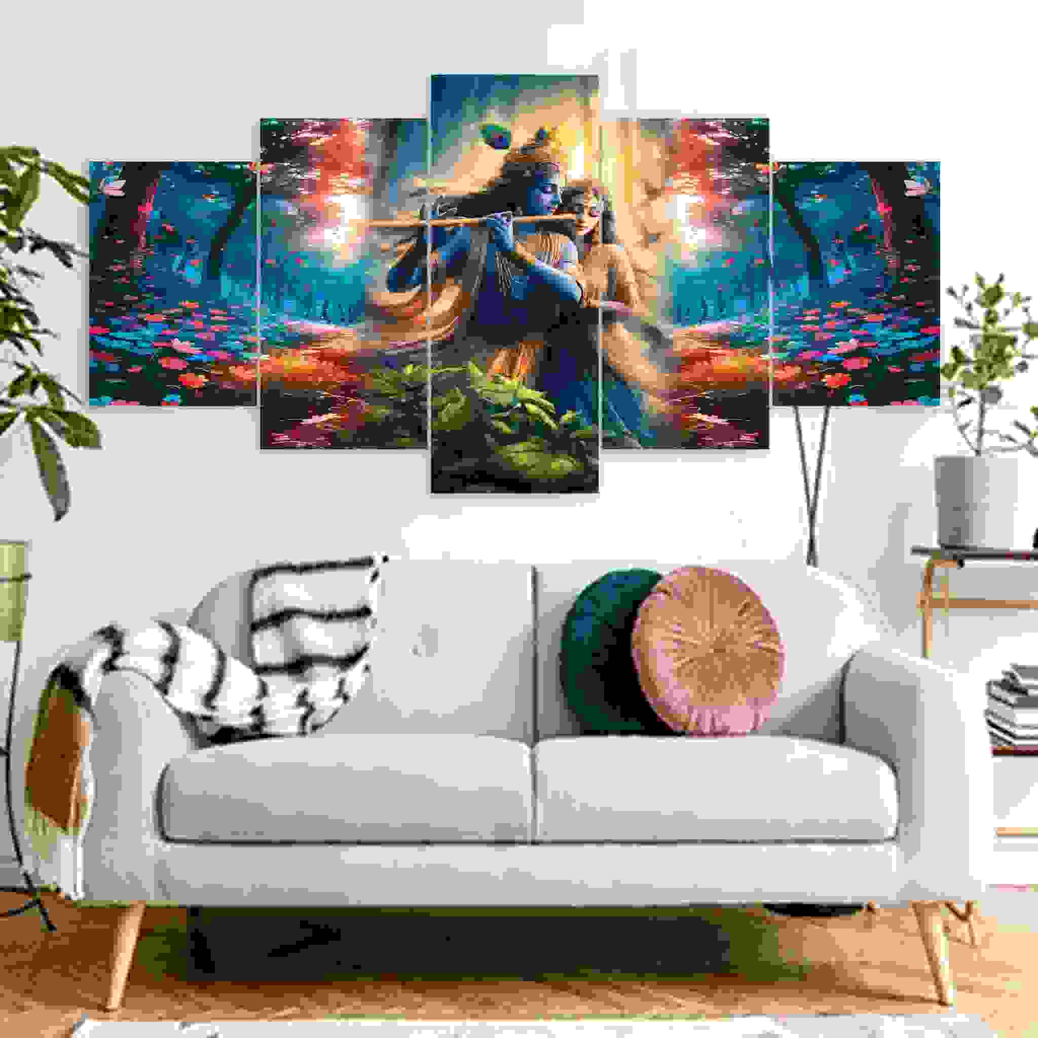 radha krishna canvas