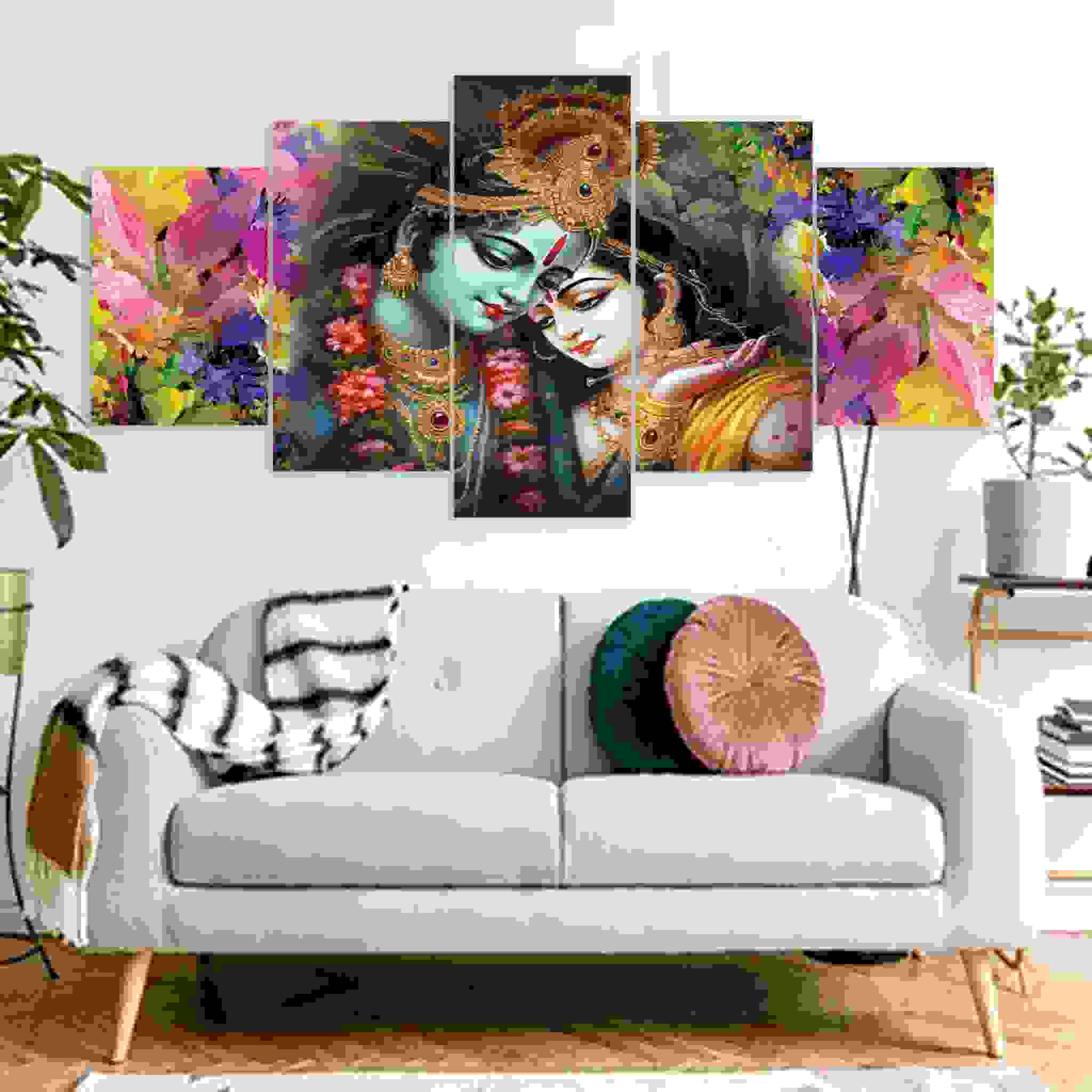 radha krishna canvas