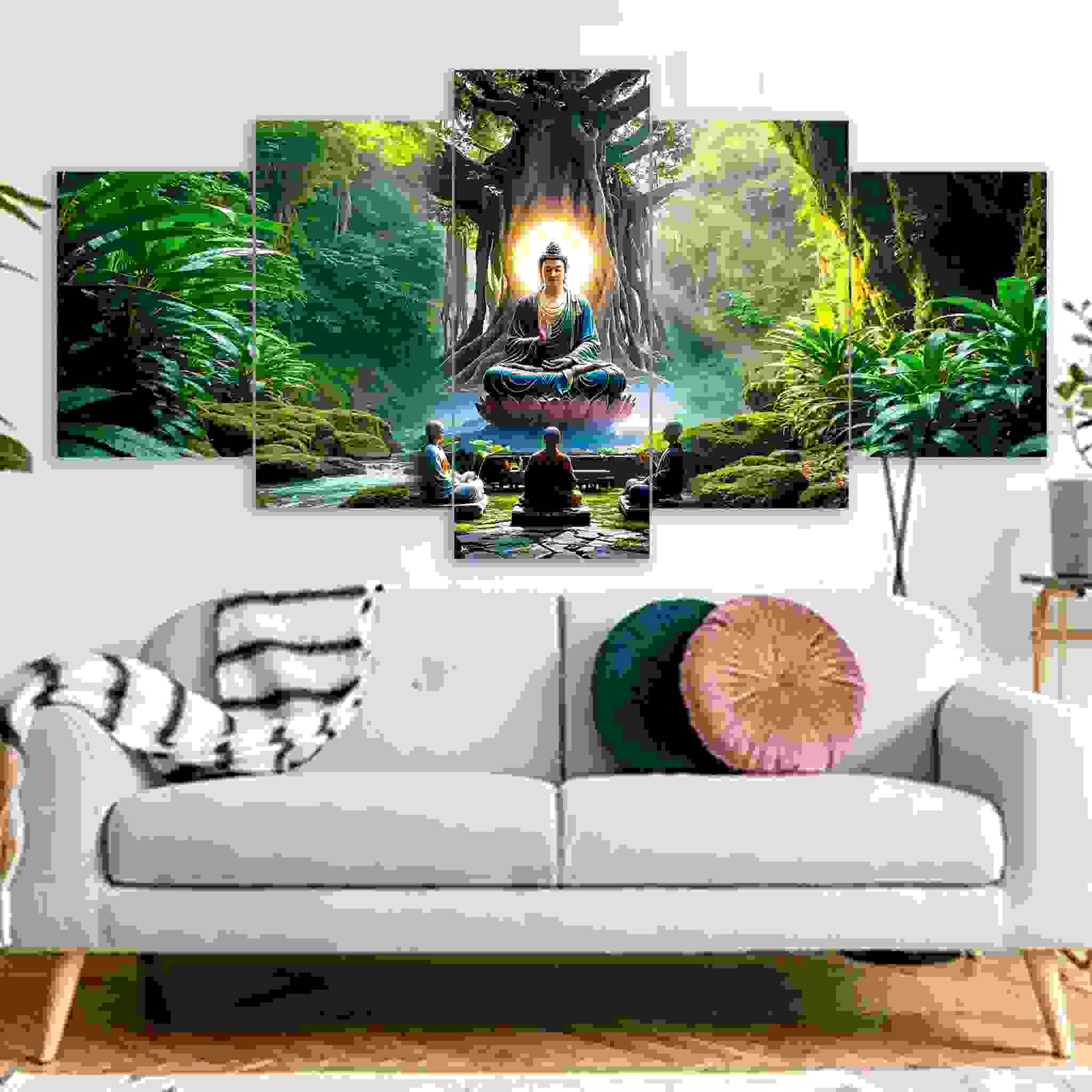 Gautam Buddha Hindu Canvas Wallboard Print